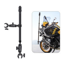 Dual-heads Crab & Single Heads Motorcycle Clamps Handlebar Fixed Mount 3-stage Telescopic Selfie Stick