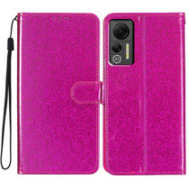 For Ulefone Note 14 Glitter Powder Flip Leather Phone Case(Rose Red)