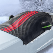 Car Front Windshield Snow and Anti-freeze Thickened Car Cover, Size: Black Red Sedan