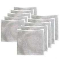 10pcs Double Layer 20x20cm Double-sided Silver Wire Wipes Dish Towel Household Cleaning Degreasing Steel Wire