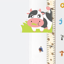 3D Height Paste Children Height Measurement Ruler Magnetic Suction Cartoon Wall Stickers Can Be Removed(Little Cow Sticker Model)