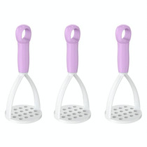 3pcs Kitchen Manual Potato Masher Baby Supplement Food Mashing Tool(Purple)