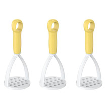 3pcs Kitchen Manual Potato Masher Baby Supplement Food Mashing Tool(Yellow)