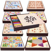 9 in 1 A Model Wooden Multifunctional Parent-Child Interactive Children Educational Chessboard Toy Set