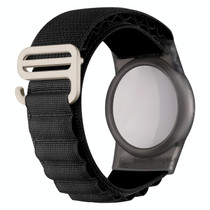 For AirTag Tracker Watch Strap Protective Cover Alpine Series Anti-lost Wristband(Black)