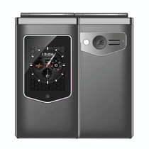 HAMTOD T8 4G Flip Phone, EU Version, 2.8 inch + 1.77 inch, VoLTE, BT, SOS, OTG(Grey)
