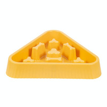 Triangle Bone Pet Slow Food Bowl Dogs Cats Eating Bowls(Yellow)