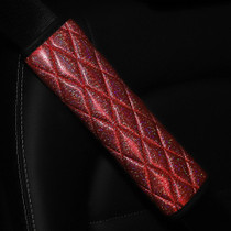 Glitter Car Seat Belt Cover Shoulder Pads Car Accessories 6.5x23cm(Red)