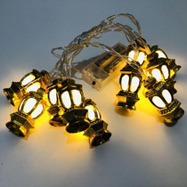 3m 20 Lights USB Model 3D Palace Lights Decorative String Lights Eid Al-Adha Holiday Lights(Golden -Warm White)
