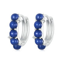 S925 Sterling Silver Platinum Plated Blue Daily Earrings(BSE984)