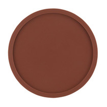 10cm Simple Round Thickened Silicone Coaster Anti-Slip Heat Insulation Anti-Scald Tea Cup Table Mat, Color: Classic Brown