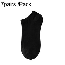 7pairs /Pack Man And Ladies Daily Disposable Socks Traveling Business Portable Single-Use Stockings, Size: Short Female(Black)