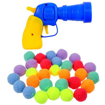 Cat Interactive Plush Toy Silent Plush Ball Launcher Pet Toy Balls, Color: Launcher + 50 Balls