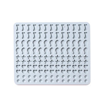 130 Grids Silicone Mat Baking Mold Mini Pet Snacks Dog Food Baking Pan Mold Biscuit Cake Mold(Blue)