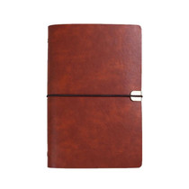 A6 Business Office Loose Leaf Notes Student Conference Diary Recording Notebooks(Red Brown)