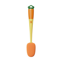 Long Handle Household Multifunctional Cup Washing Brush Carrot Shape 3 In 1 Cleaning Brush(Yellow)