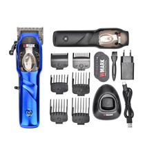 WMARK NG-9003 Electric Hair Clipper Oil Head Electric Push Clipper Rechargeable Haircutting Scissors, EU Plug(Blue)