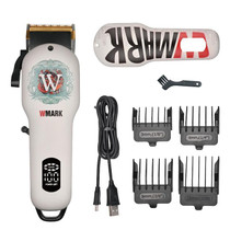 WMARK NG-123 Oil Head Electric Hair Clippers Rechargeable Haircutting Scissors(White)