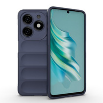 For Tecno Spark 20 Magic Shield TPU + Flannel Phone Case(Dark Blue)