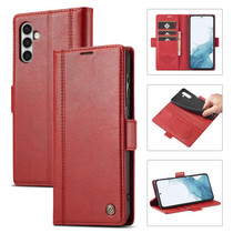 For Samsung Galaxy S23 FE LC.IMEEKE Skin-friendly Card Slots Leather Phone Case(Red)