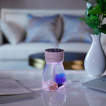 FH-068 Mini USB Car Home Colorful Light Bottle Micro Landscape Humidifier(Pink)