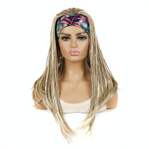 Colored Small Dirty Braid Wig Headgear Hair Band Style Small Braid Wig Headgear(L6T613#1 Flowers)