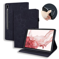 For Samsung Galaxy Tab S9 FE Calf Texture Embossed Leather Tablet Case(Black)