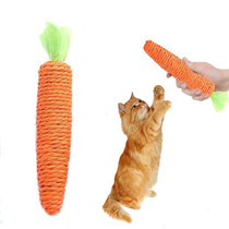 Carrot Cat Chew Rope Toy Bite Resistant Stick Built-in Bell, Size: Small 13cm