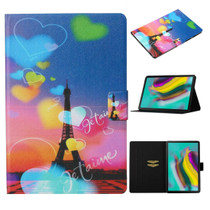 For Galaxy Tab S6 T860 / T865 Coloured Drawing Pattern Horizontal Flip Leather Case with Holder & Card Slot & Sleep / Wake-up Function(Romantic Tower)