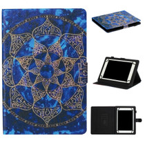 For 8 inch Tablet PC Universal Coloured Drawing Pattern Horizontal Flip Leather Case with Holder & Card Slot(Blue Mandala)