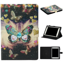 For 10 inch Tablet PC Universal Coloured Drawing Pattern Horizontal Flip Leather Case with Holder & Card Slot(Butterflies)