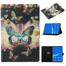 For Lenovo Tab M10 Plus TB-X606F Coloured Drawing Pattern Horizontal Flip Leather Case with Holder & Card Slot & Sleep / Wake-up Function(Butterflies)