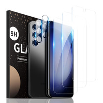 For Samsung Galaxy S23+ 5G 3pcs 0.16mm 9H Nanoglass Fingerprint Unlock Screen Film with 2pcs Lens Film