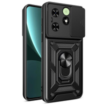 For Tecno Spark Go 2024 / Spark 20 Sliding Camera Cover Design TPU+PC Phone Case(Black)
