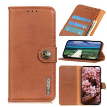 For Xiaomi Redmi Note 13 4G KHAZNEH Cowhide Texture Flip Leather Phone Case(Brown)