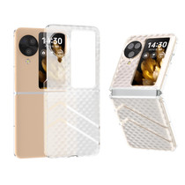 For OPPO Find N3 Flip Wave Pattern Transparent Frosted Phone Case