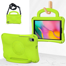 For Samsung Galaxy Tab A 8.0 T290/T295 Handle Football Shaped EVA Shockproof Tablet Case(Grass Green)