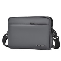 WEIXIER W128 Men Messenger Bag Outdoor Multifunctional Waterproof Wear-Resistant Shoulder Bag(Grey)