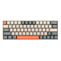 T-WOLF T60 63 Keys Office Computer Gaming Wired Mechanical Keyboard, Color: Color-matching A