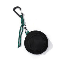 Portable Fisherman Hat Bag Coin Key Pouch Mini Bag Hanger, Color: Black