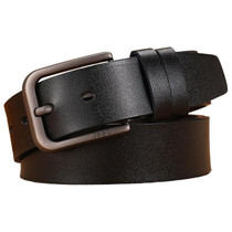 Dandali 110cm Men Rubberized Pin Buckle Belt Casual Vintage Waistband, Model: Style 5(Black)