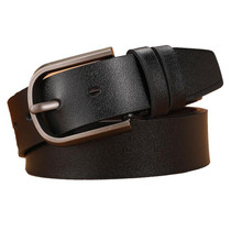 Dandali 110cm Men Rubberized Pin Buckle Belt Casual Vintage Waistband, Model: Style 3(Black)