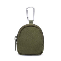 Outdoor Sports Portable Pet Snack Bag Round Type Wear-Resistant Small Money Bag(Army Green)