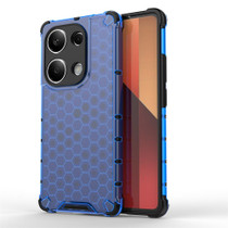 For Redmi Note 13 Pro 4G Shockproof Honeycomb Phone Case(Blue)