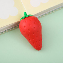 10pcs Big Fruit Eraser Student Traceless Art Cartoon Creative Eraser(Strawberry)