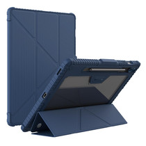 For Samsung Galaxy Tab S9 FE+ NILLKIN Bumper Pro Multi-angle Folding Style Tablet Leather Case(Blue)