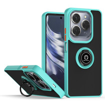 For Infinix Hot 40 / Hot 40 Pro Q Shadow 1 Series TPU + PC Phone Case with Ring(Sky Blue)