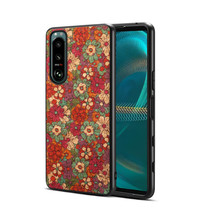 For Sony Xperia 5 III Four Seasons Flower Language Series TPU Phone Case(Summer Red)