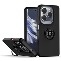 For Infinix Hot 40 / Hot 40 Pro Q Shadow 1 Series TPU + PC Phone Case with Ring(Black+Red)
