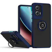 For Motorola Moto G Stylus 5G 2024 Q Shadow 1 Series TPU + PC Phone Case with Ring(Royal Blue)